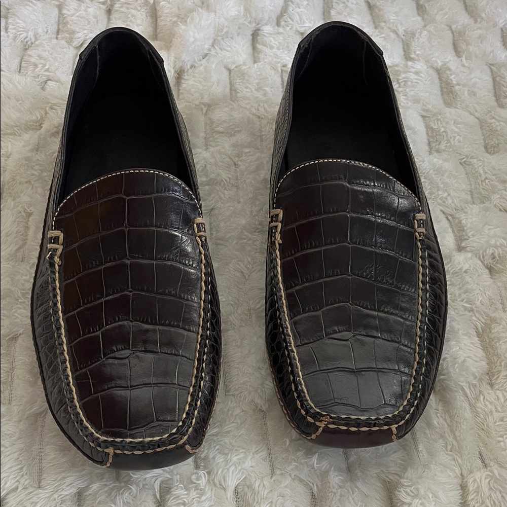 Cole Haan Men's Dark Brown Leather Loafers- New